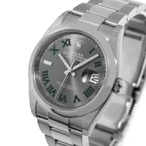 Rolex Datejust 36mm Stainless Steel Wimbledon Dial & Smooth Bezel 126200