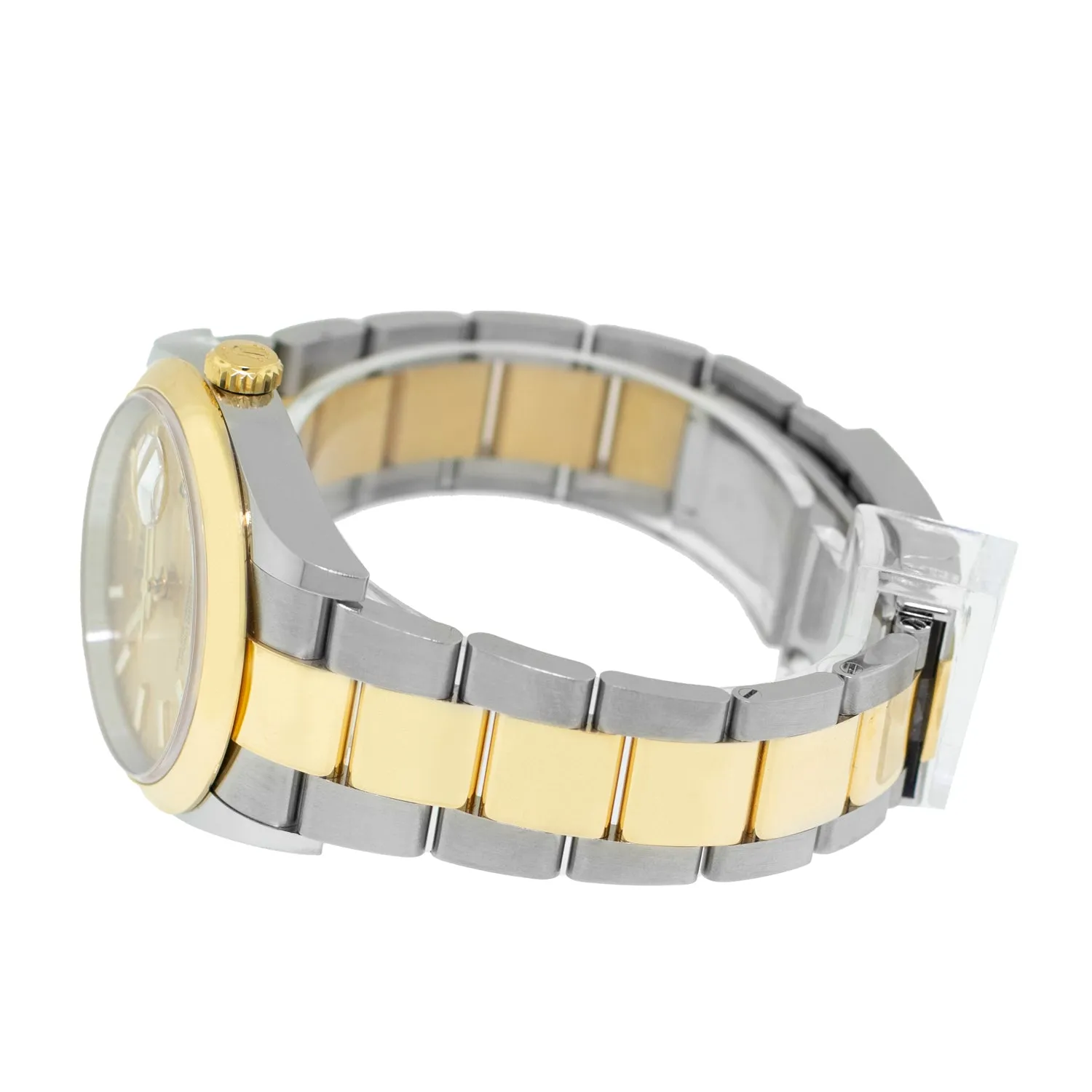 Rolex Datejust 36mm Yellow Gold & Steel Champagne Index Dial & Smooth Bezel 126203
