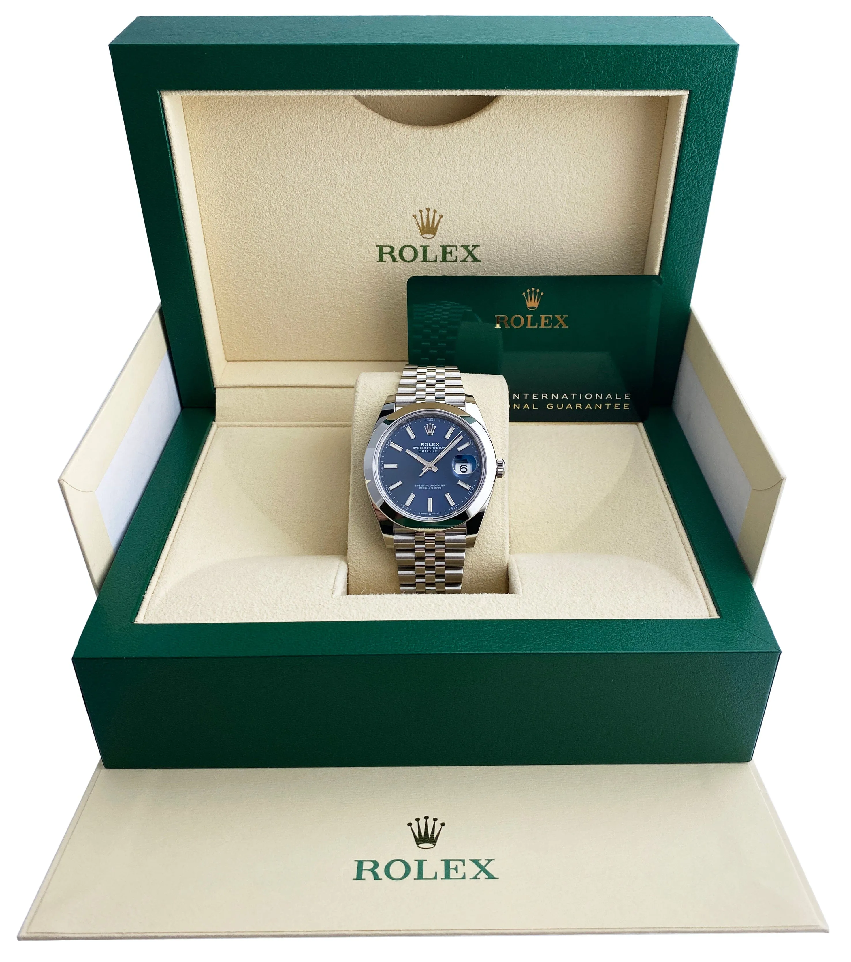 Rolex Datejust 41 126300 Blue Dial Mens Watch Box Papers