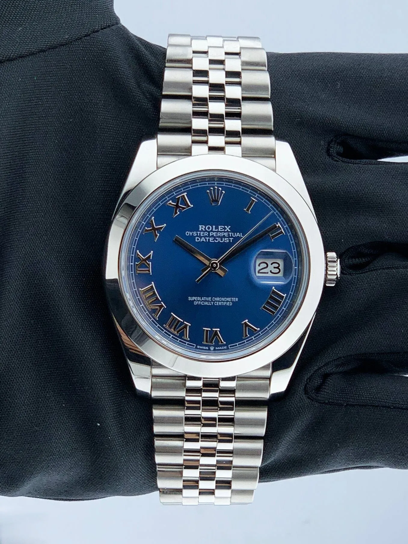 Rolex Datejust 41 126300 Blue Dial Mens Watch Box Papers