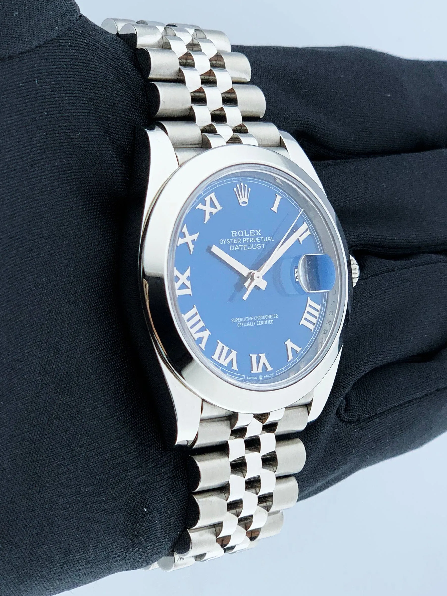 Rolex Datejust 41 126300 Blue Dial Mens Watch Box Papers
