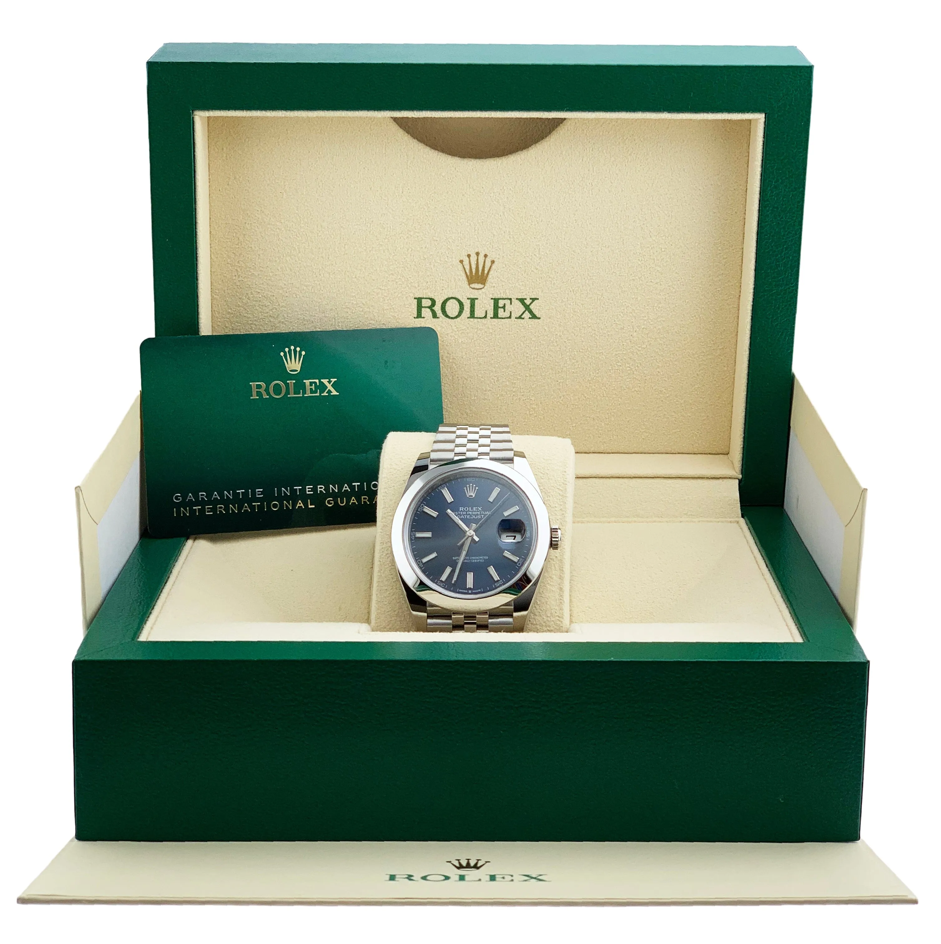 Rolex Datejust 41 126300 Blue Dial Mens Watch Box Papers