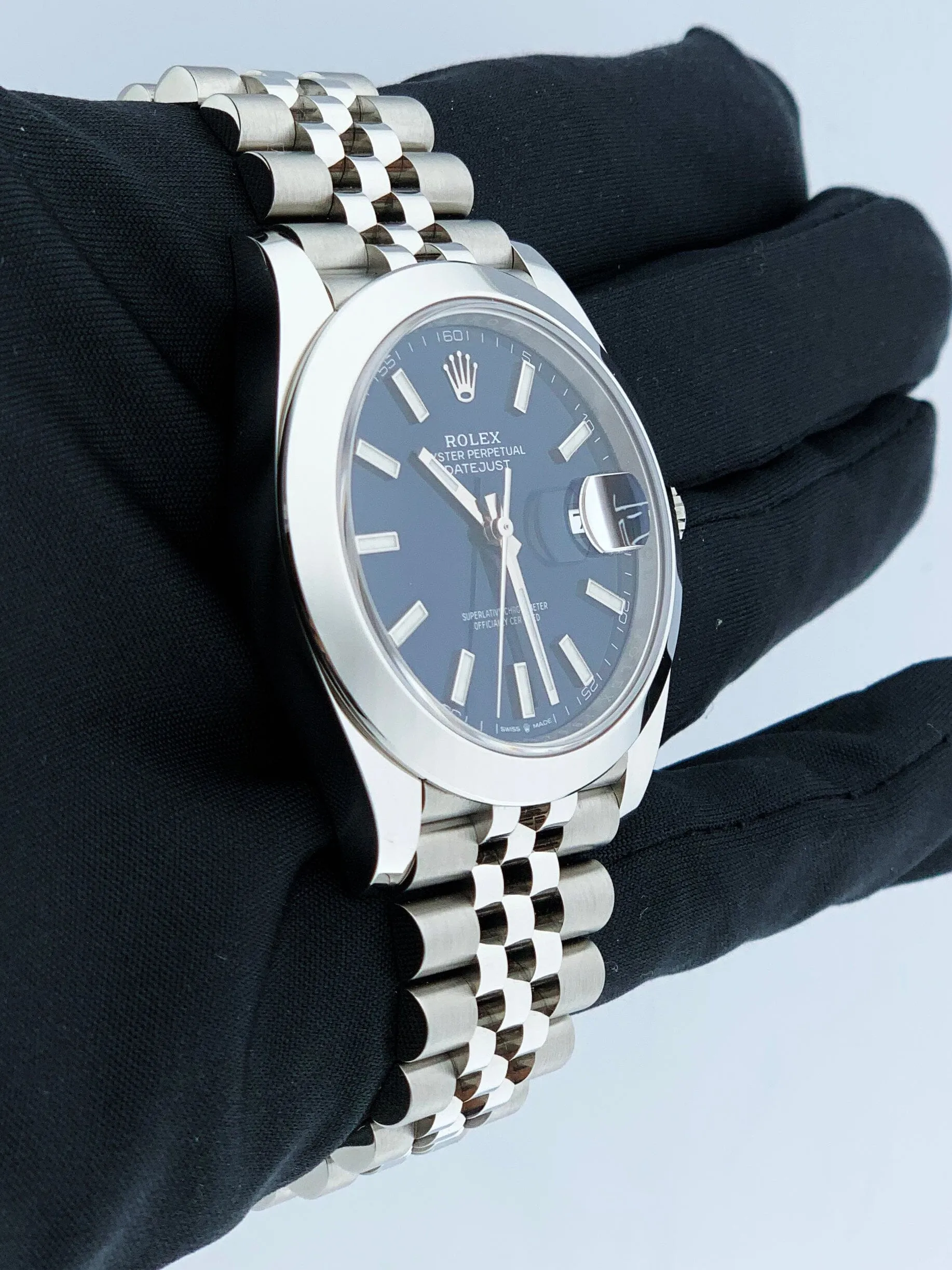 Rolex Datejust 41 126300 Blue Dial Mens Watch Box Papers