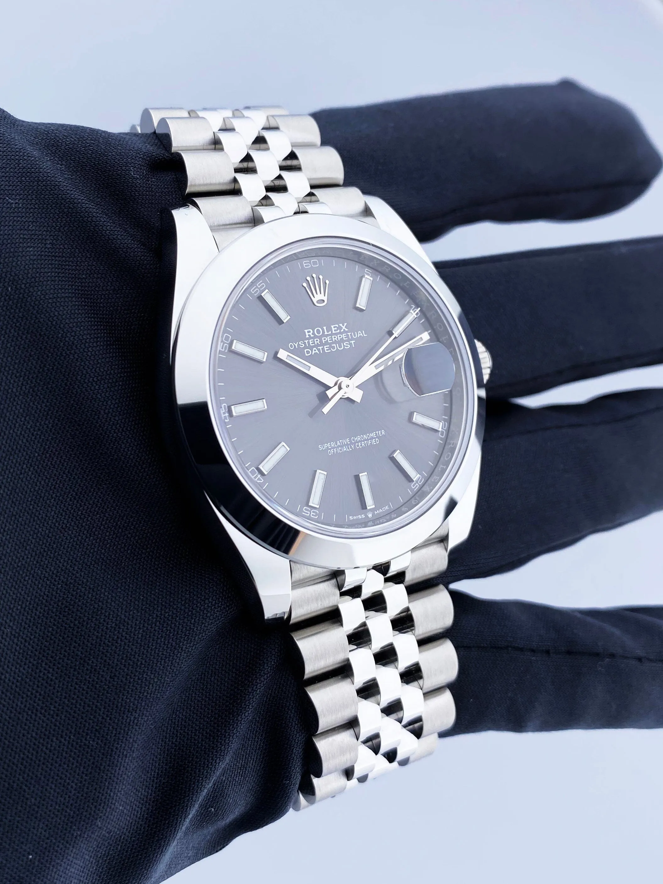 Rolex Datejust 41 126300 Slate Dial Mens Watch Box & Papers