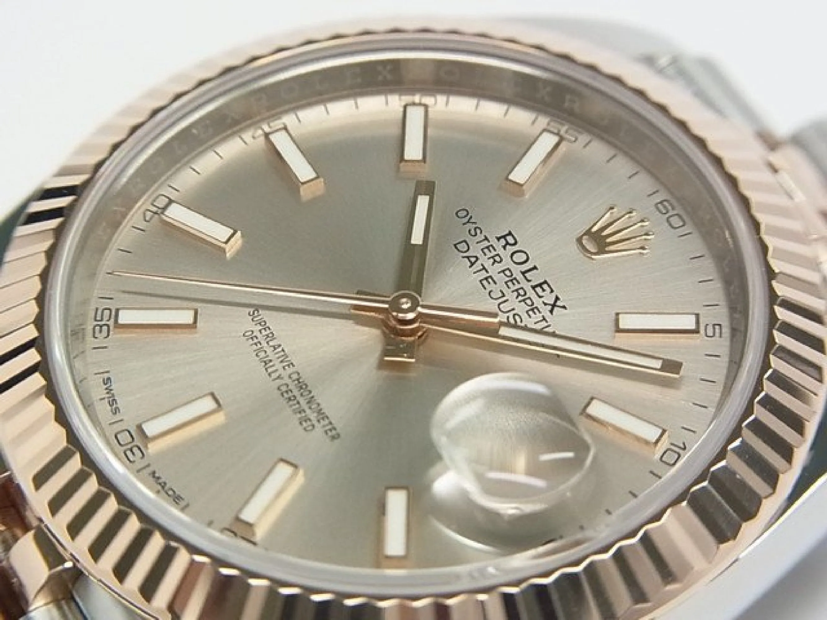ROLEX Datejust 41 SS x Everose Gold Sundust Dial 126631 Mens 180239542