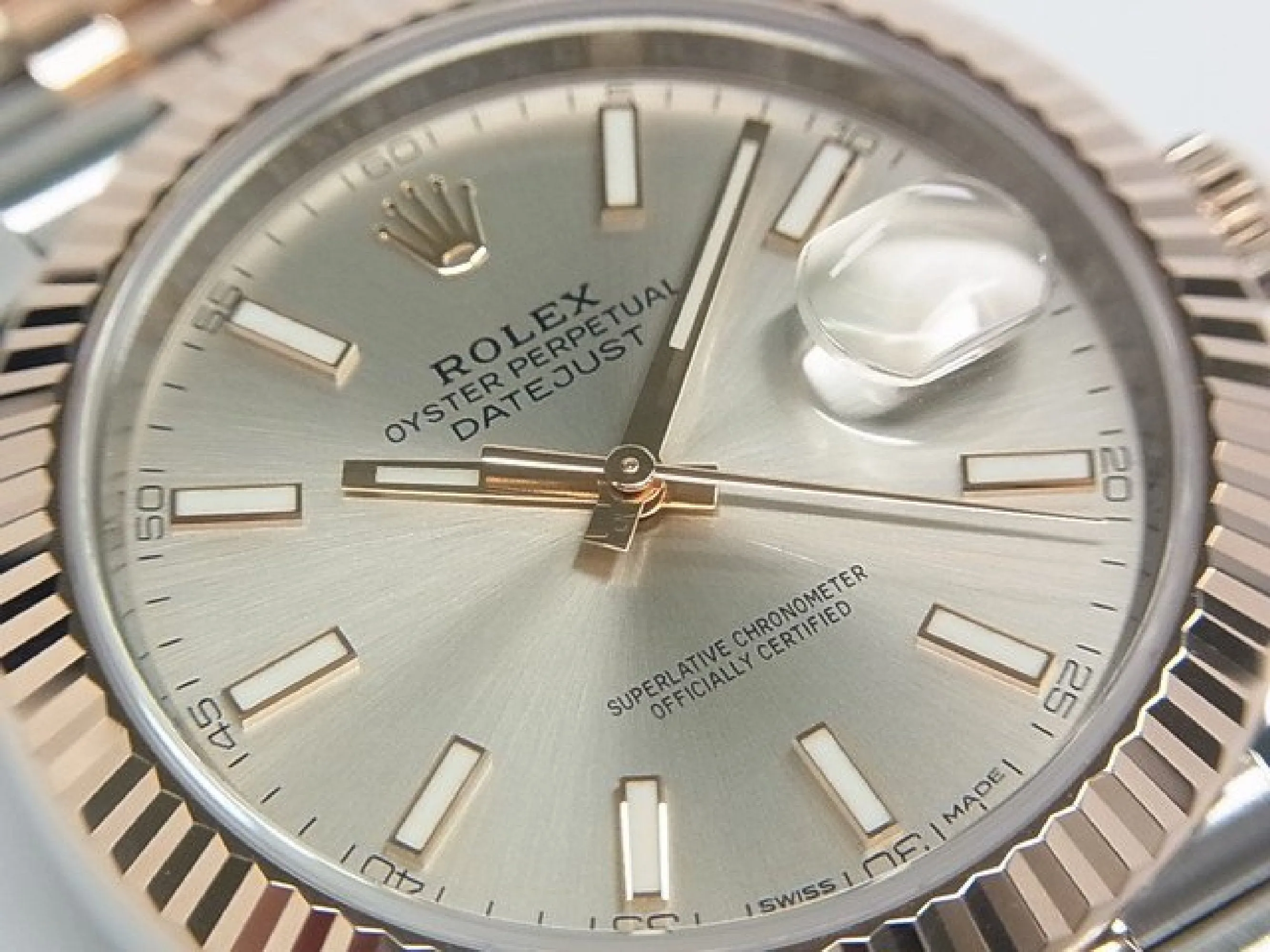 ROLEX Datejust 41 SS x Everose Gold Sundust Dial 126631 Mens 180239542