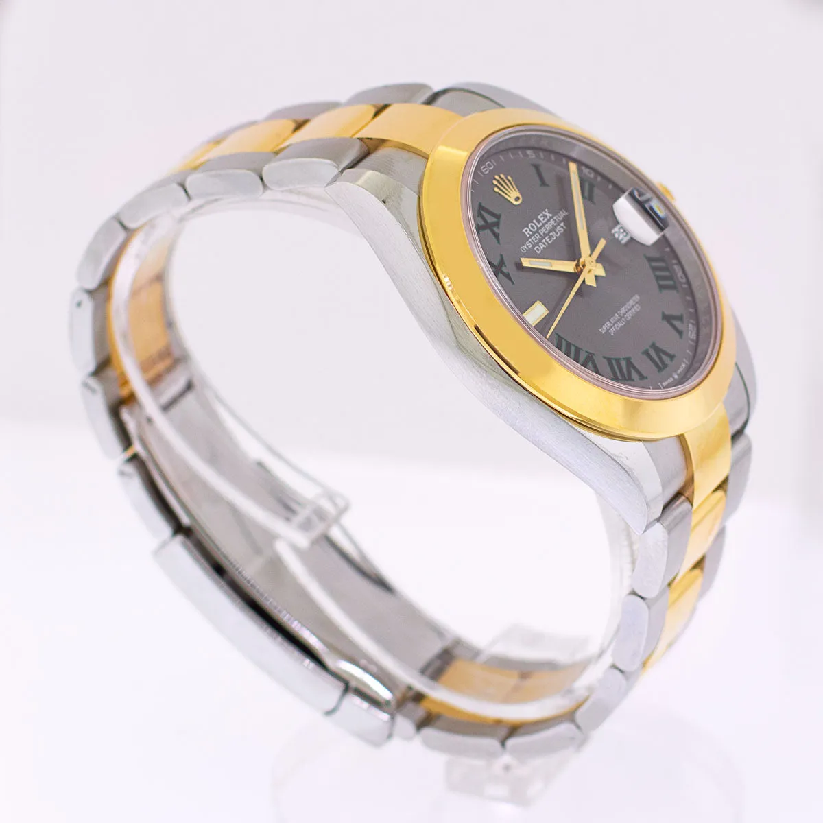 Rolex Datejust 41mm 18K Yellow Gold & Steel "Wimbledon" Dial & Smooth Bezel 126303