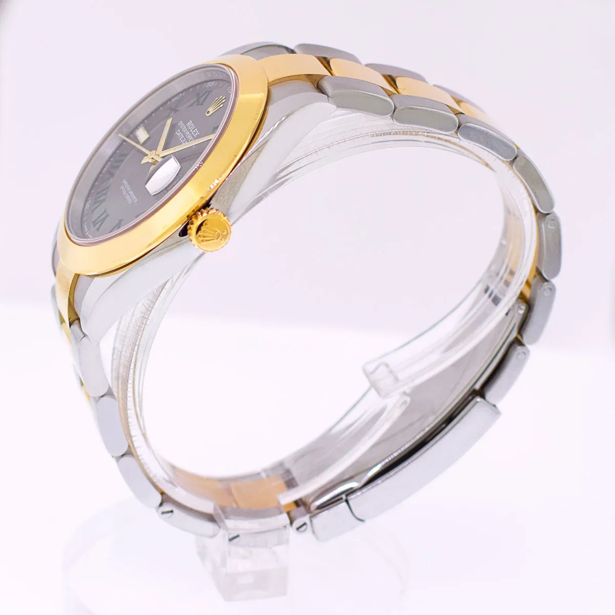 Rolex Datejust 41mm 18K Yellow Gold & Steel "Wimbledon" Dial & Smooth Bezel 126303