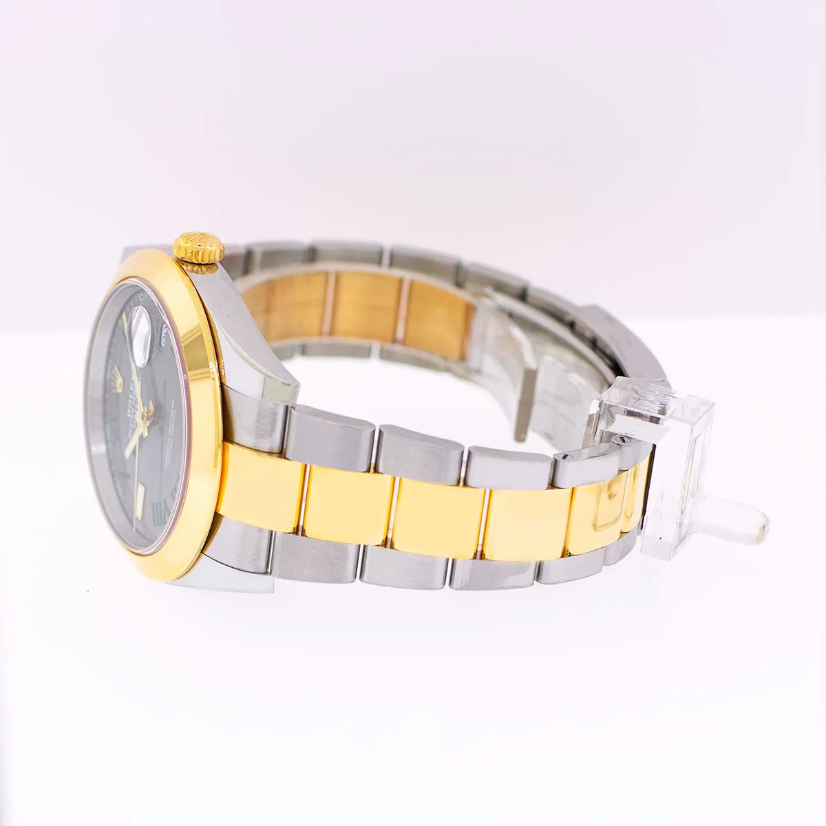 Rolex Datejust 41mm 18K Yellow Gold & Steel "Wimbledon" Dial & Smooth Bezel 126303