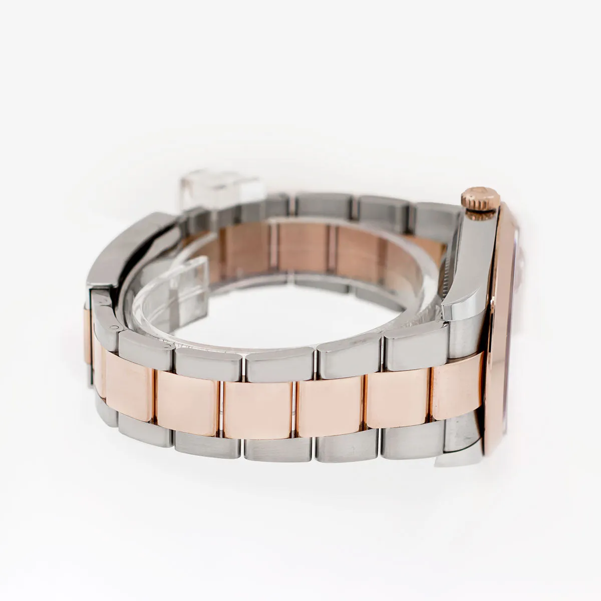 Rolex Datejust 41mm Everose Gold & Steel Sundust Index Dial Smooth Bezel 126301