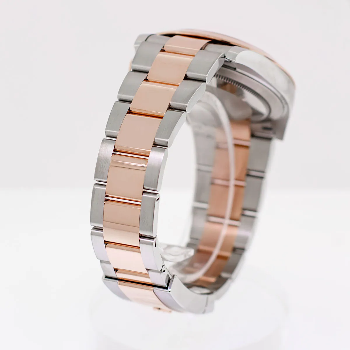 Rolex Datejust 41mm Everose Gold & Steel Sundust Index Dial Smooth Bezel 126301