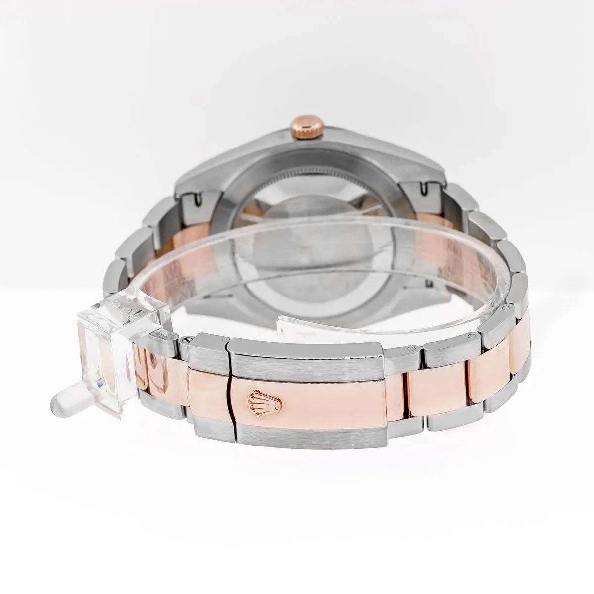 Rolex Datejust 41mm Everose Gold & Steel Sundust Index Dial Smooth Bezel 126301