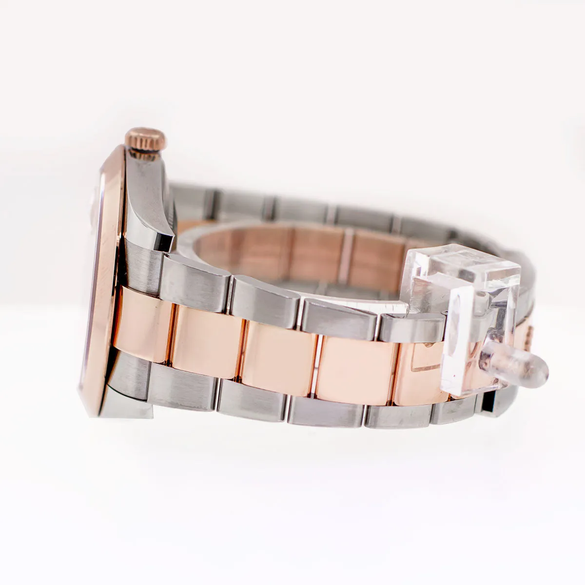 Rolex Datejust 41mm Everose Gold & Steel Sundust Index Dial Smooth Bezel 126301