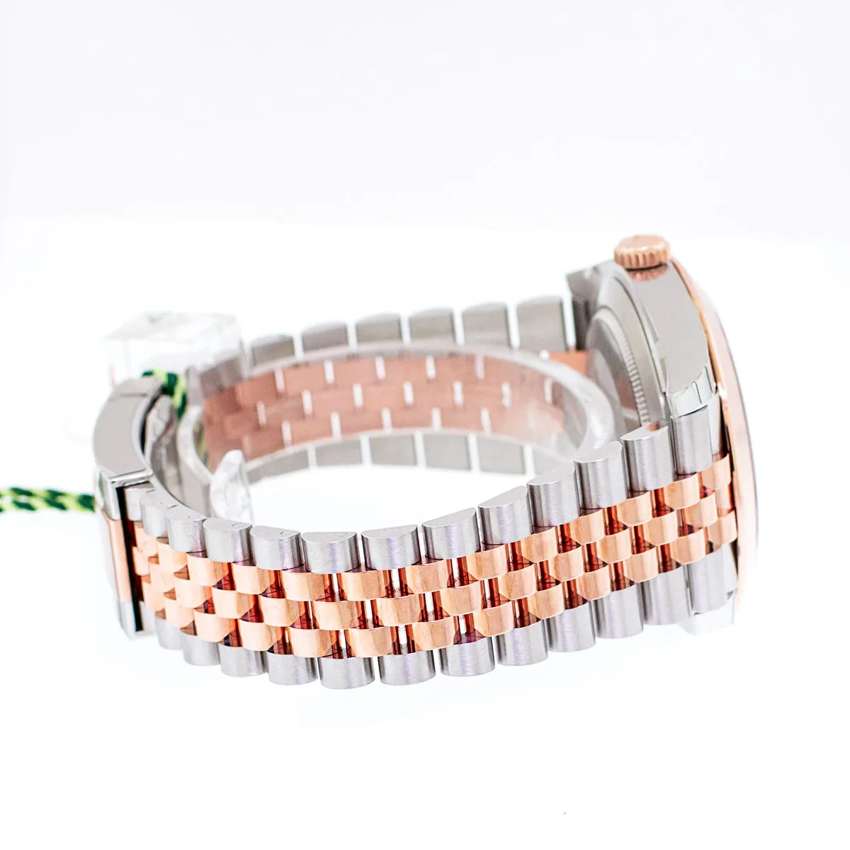 Rolex Datejust 41mm Everose Gold & Steel Sundust Index Dial Smooth Bezel Jubilee 126301
