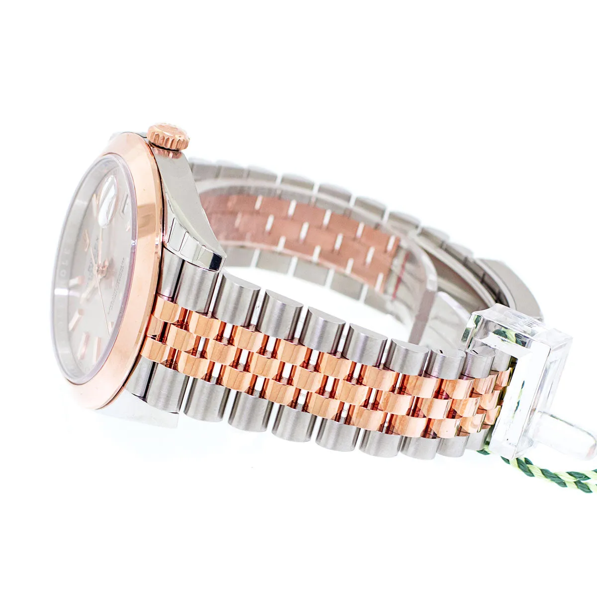 Rolex Datejust 41mm Everose Gold & Steel Sundust Index Dial Smooth Bezel Jubilee 126301
