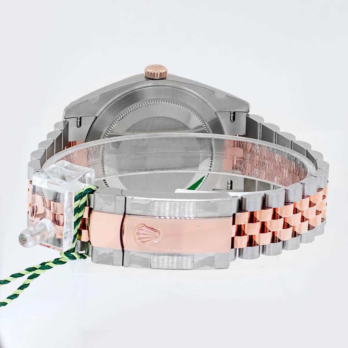Rolex Datejust 41mm Everose Gold & Steel Sundust Index Dial Smooth Bezel Jubilee 126301
