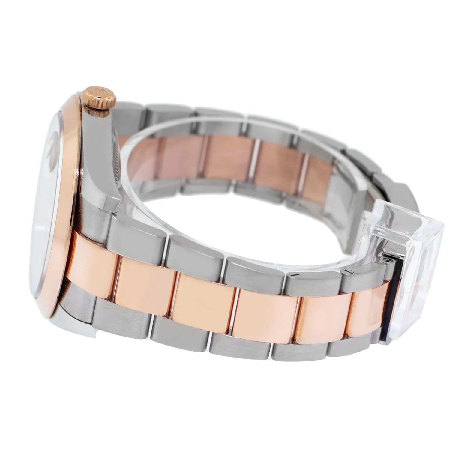 Rolex Datejust 41mm Everose Gold & Steel Sundust / Pink Diamond Dial Smooth Bezel 126301
