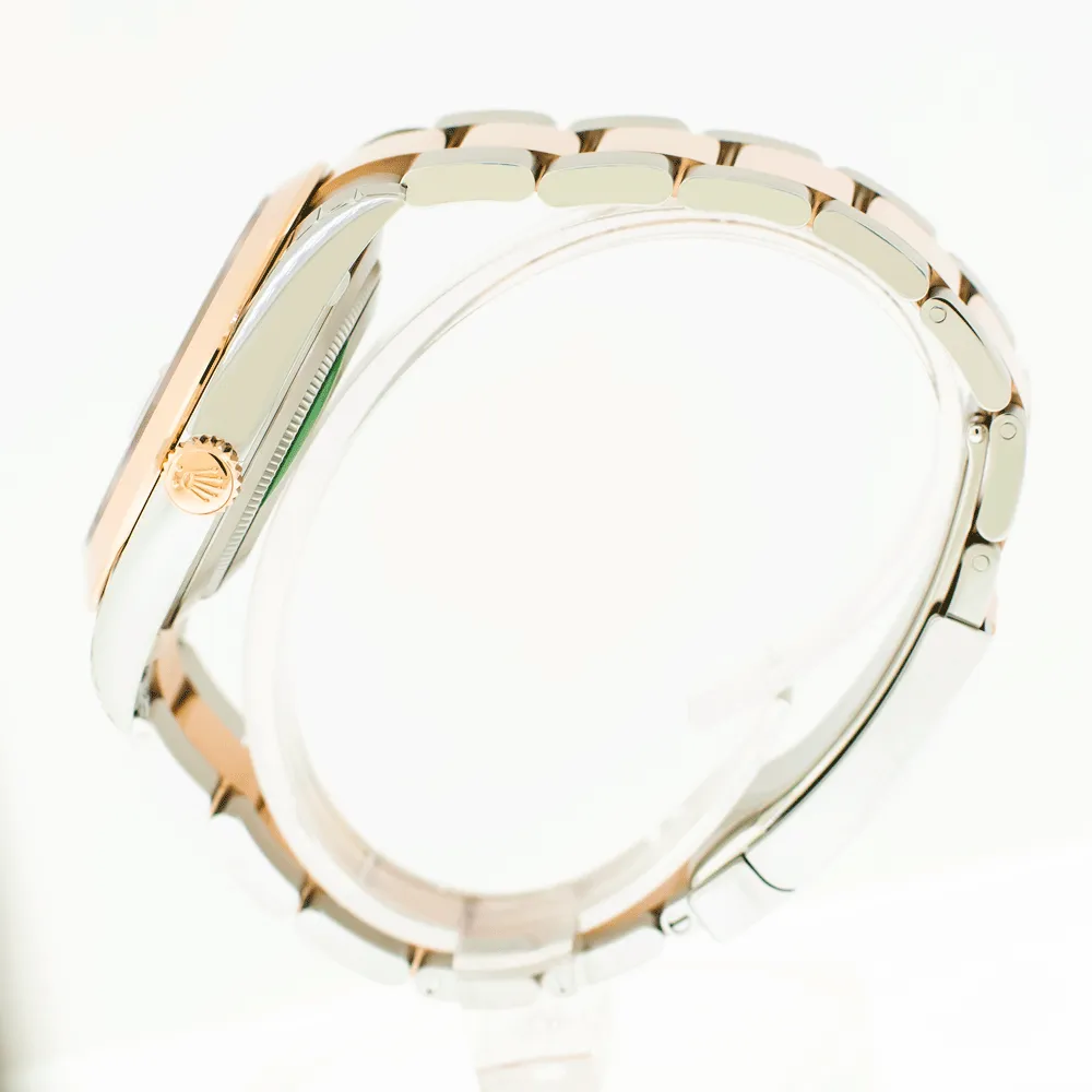 Rolex Datejust 41mm Everose Gold & Steel Wimbledon Dial & Smooth Bezel 126301