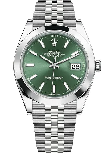Rolex Datejust 41mm Green Dial Jubilee 126300