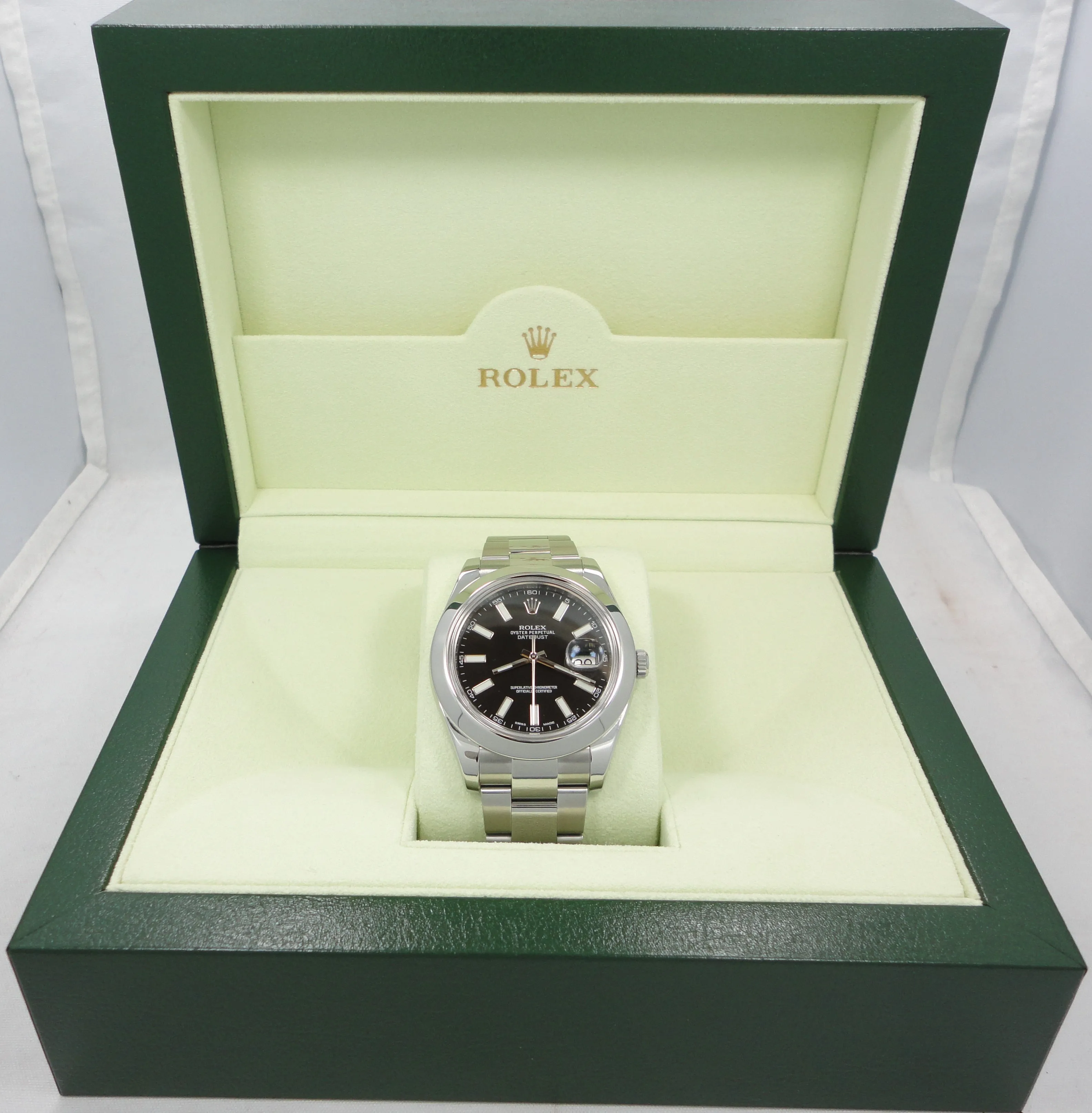 Rolex Datejust II 116300 Black Dial Oyster Steel Box/Papers Mint