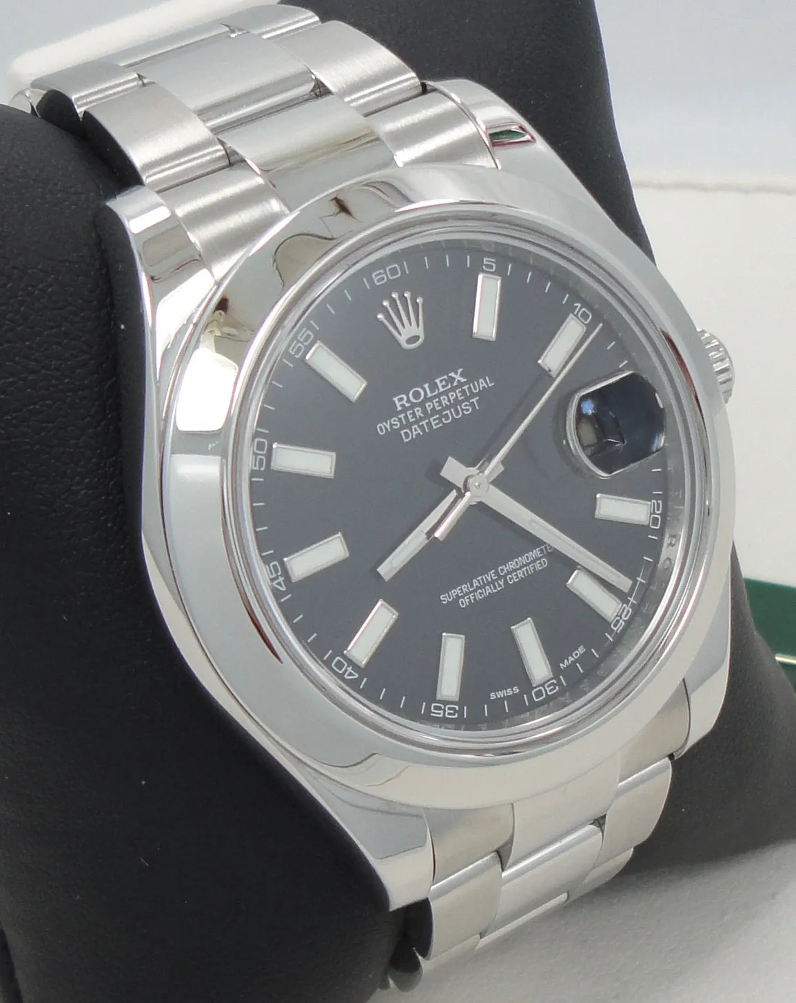 Rolex Datejust II 116300 Black Dial Oyster Steel Box/Papers Mint
