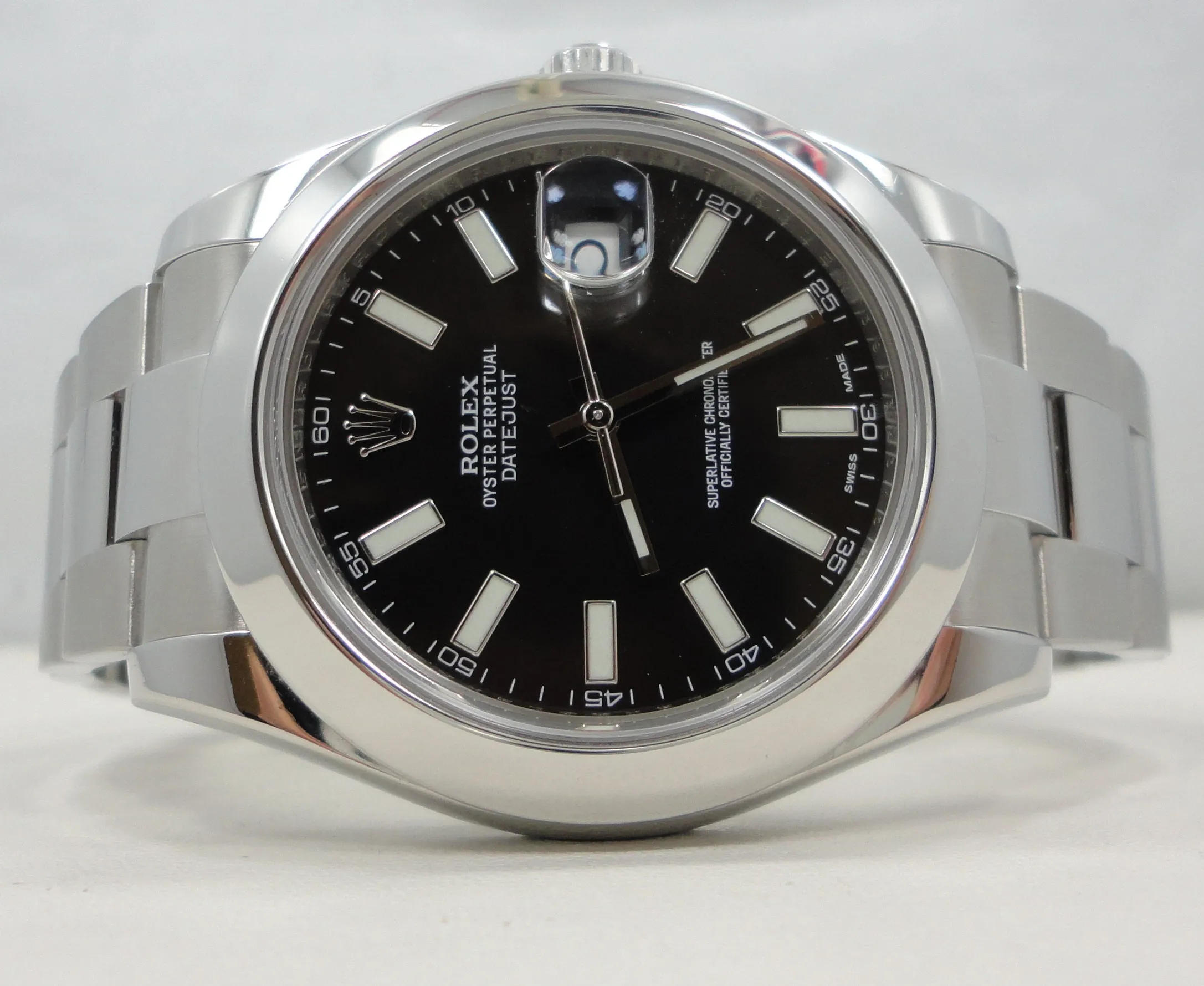 Rolex Datejust II 116300 Black Dial Oyster Steel Box/Papers Mint