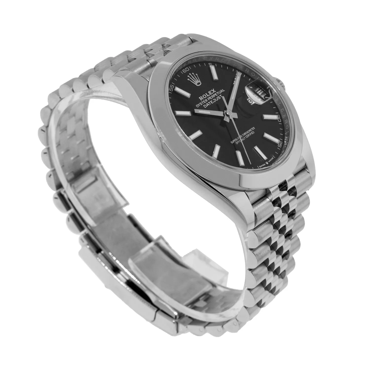 Rolex Datejust II 41mm Stainless Steel Black Index Dial & Smooth Bezel 126300