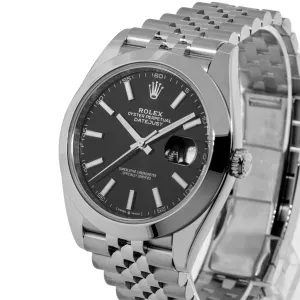 Rolex Datejust II 41mm Stainless Steel Black Index Dial & Smooth Bezel 126300
