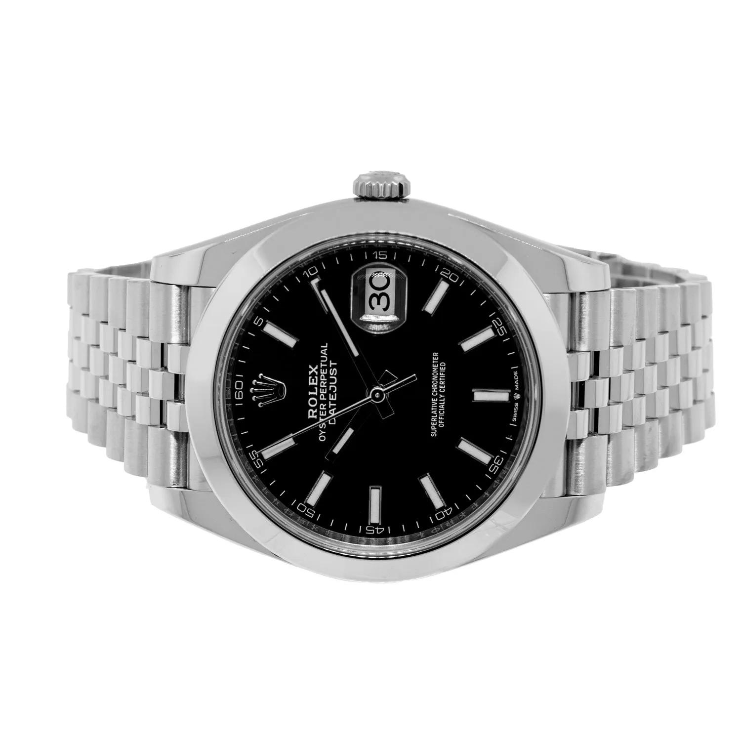 Rolex Datejust II 41mm Stainless Steel Black Index Dial & Smooth Bezel 126300