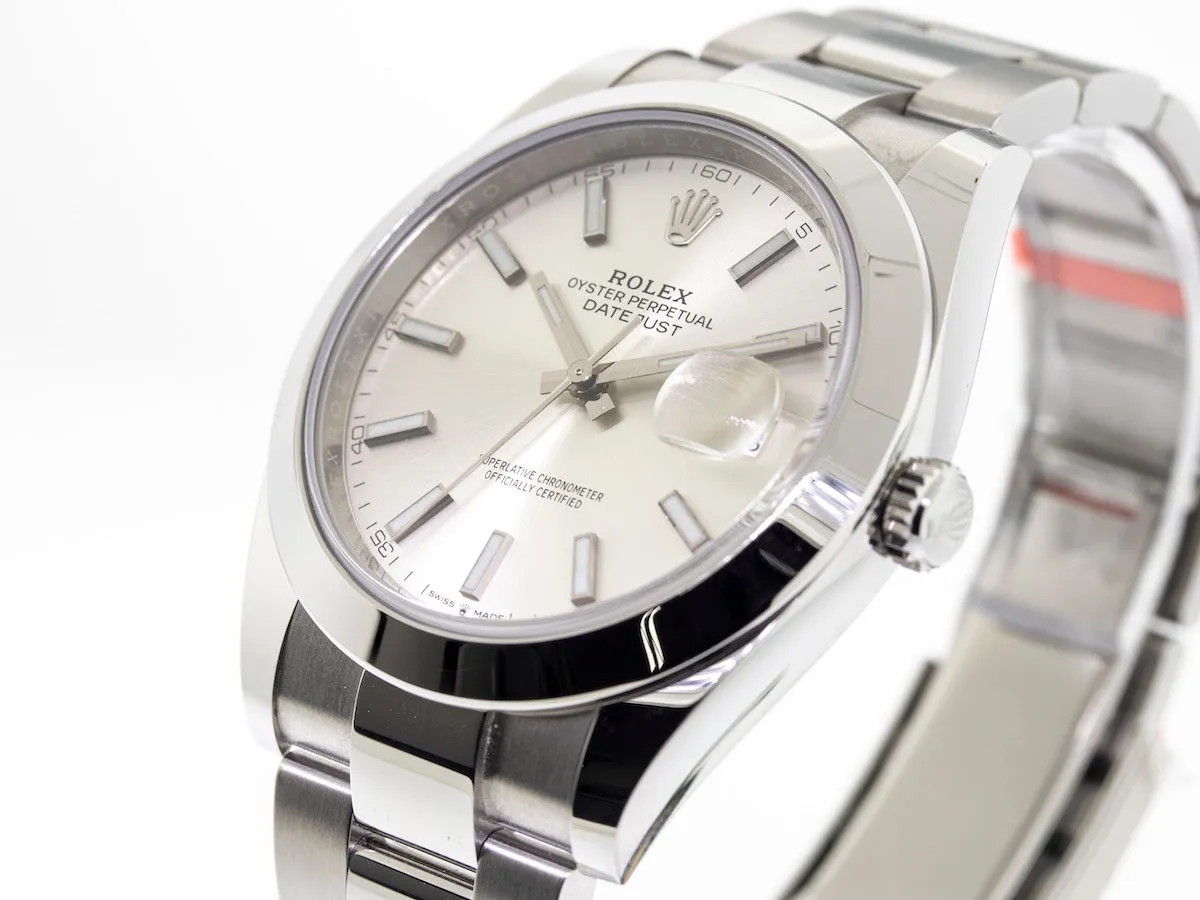 Rolex Datejust II 41mm Stainless Steel Silver Index Dial & Smooth Bezel 126300SIO