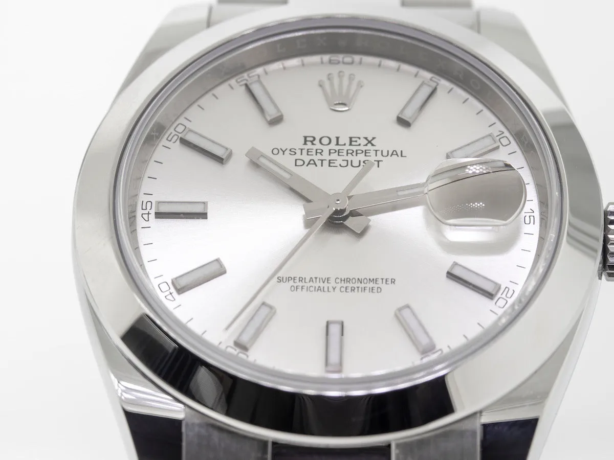 Rolex Datejust II 41mm Stainless Steel Silver Index Dial & Smooth Bezel 126300SIO