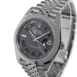 Rolex Datejust II 41mm Stainless Steel Wimbledon Dial & Smooth Bezel 126300