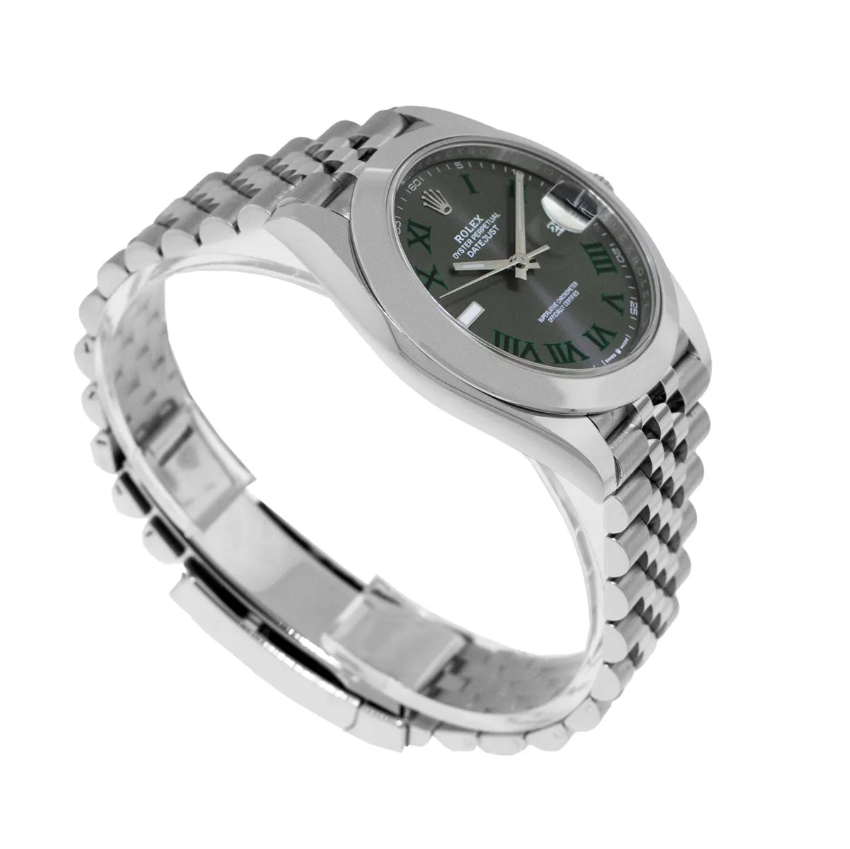 Rolex Datejust II 41mm Stainless Steel Wimbledon Dial & Smooth Bezel 126300