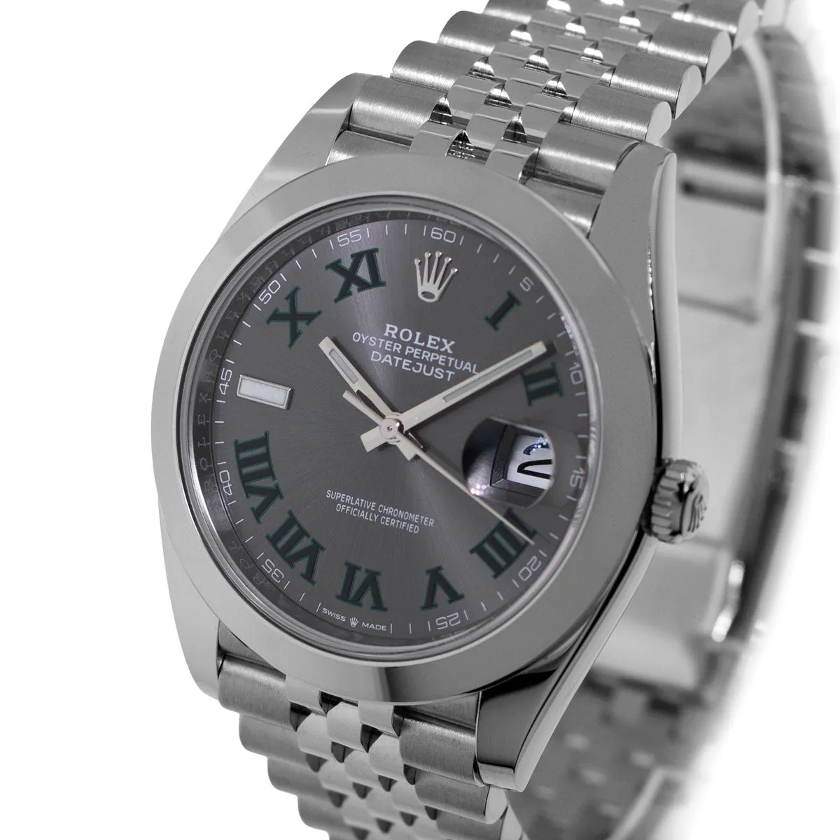 Rolex Datejust II 41mm Stainless Steel Wimbledon Dial & Smooth Bezel 126300