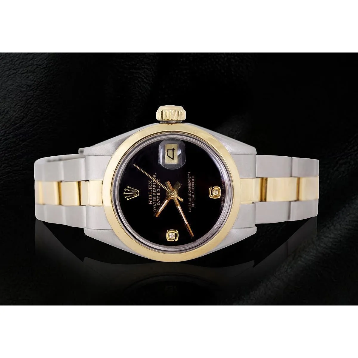 Rolex Datejust Ladies Watch Arabic Diamond Dial Two Tone Oyster