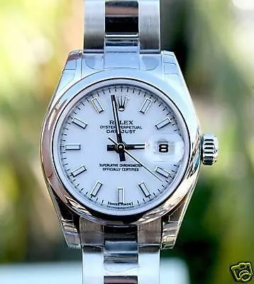 ROLEX DATEJUST LADIES WATCH CLEAN UNWORN  STAINLESS STEEL MODEL 179160