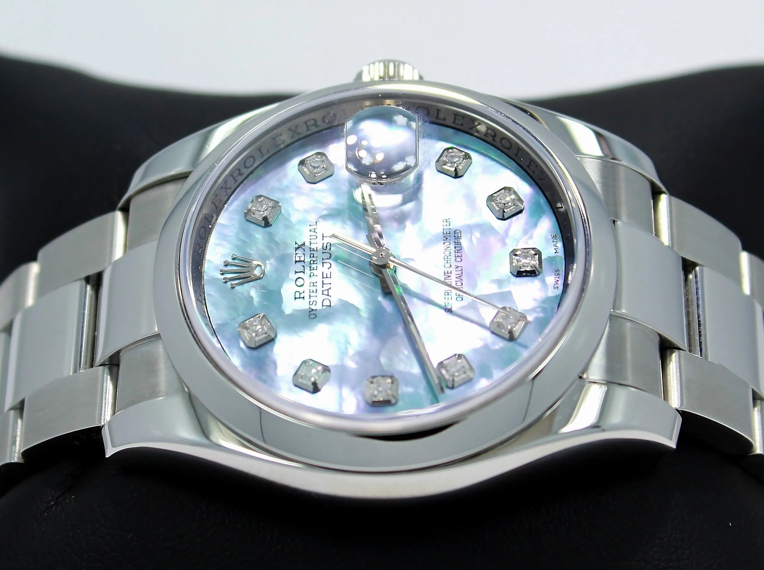 Rolex Datejust Oyster 116200 36mm Diamond Blue MOP Dial
