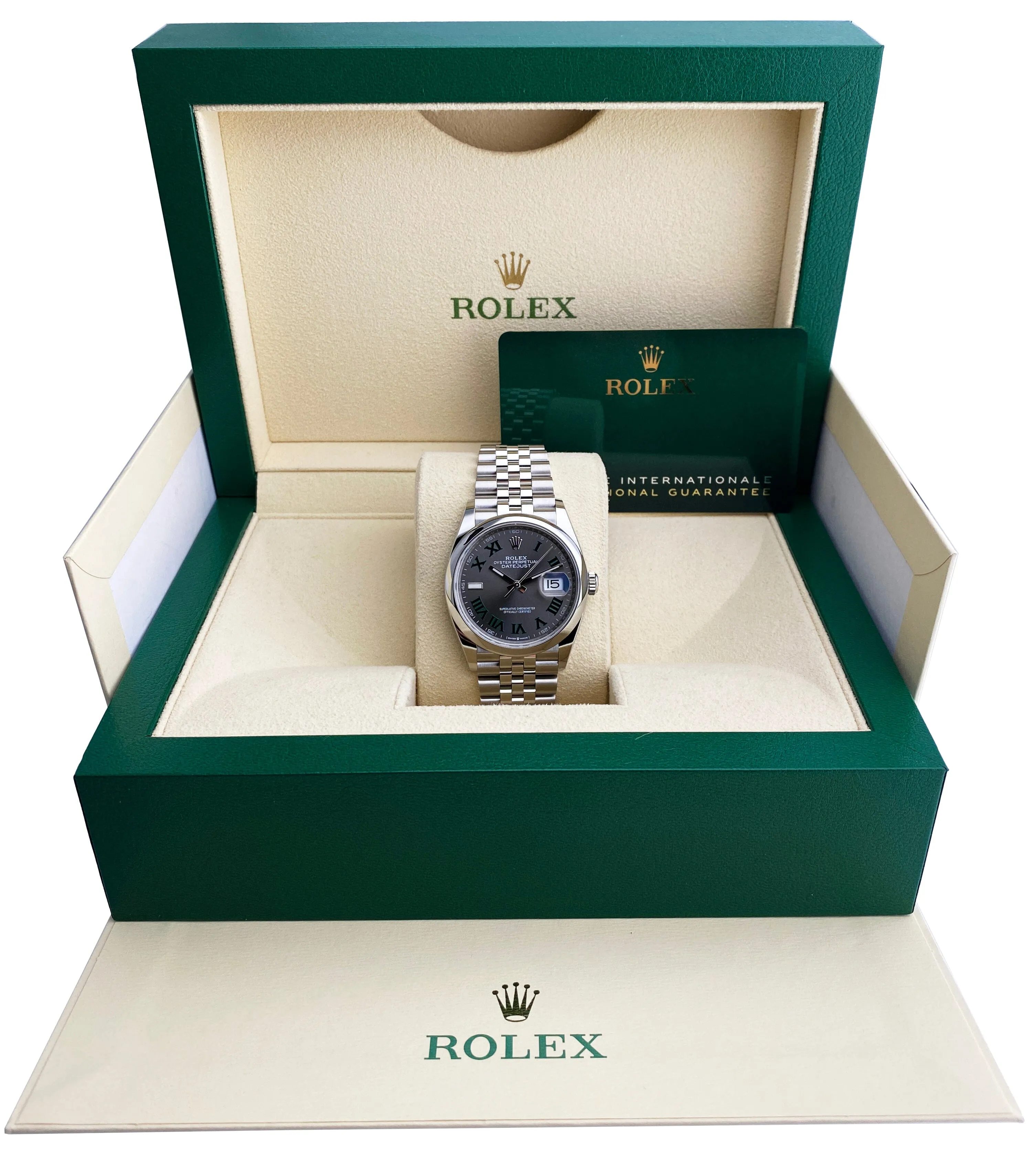 Rolex Datejust Wimbledon 126200 Mens Watch Box Papers