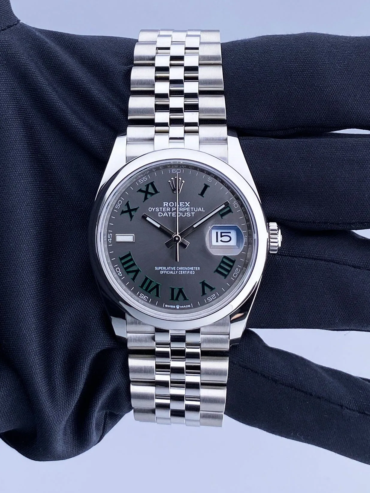 Rolex Datejust Wimbledon 126200 Mens Watch Box Papers