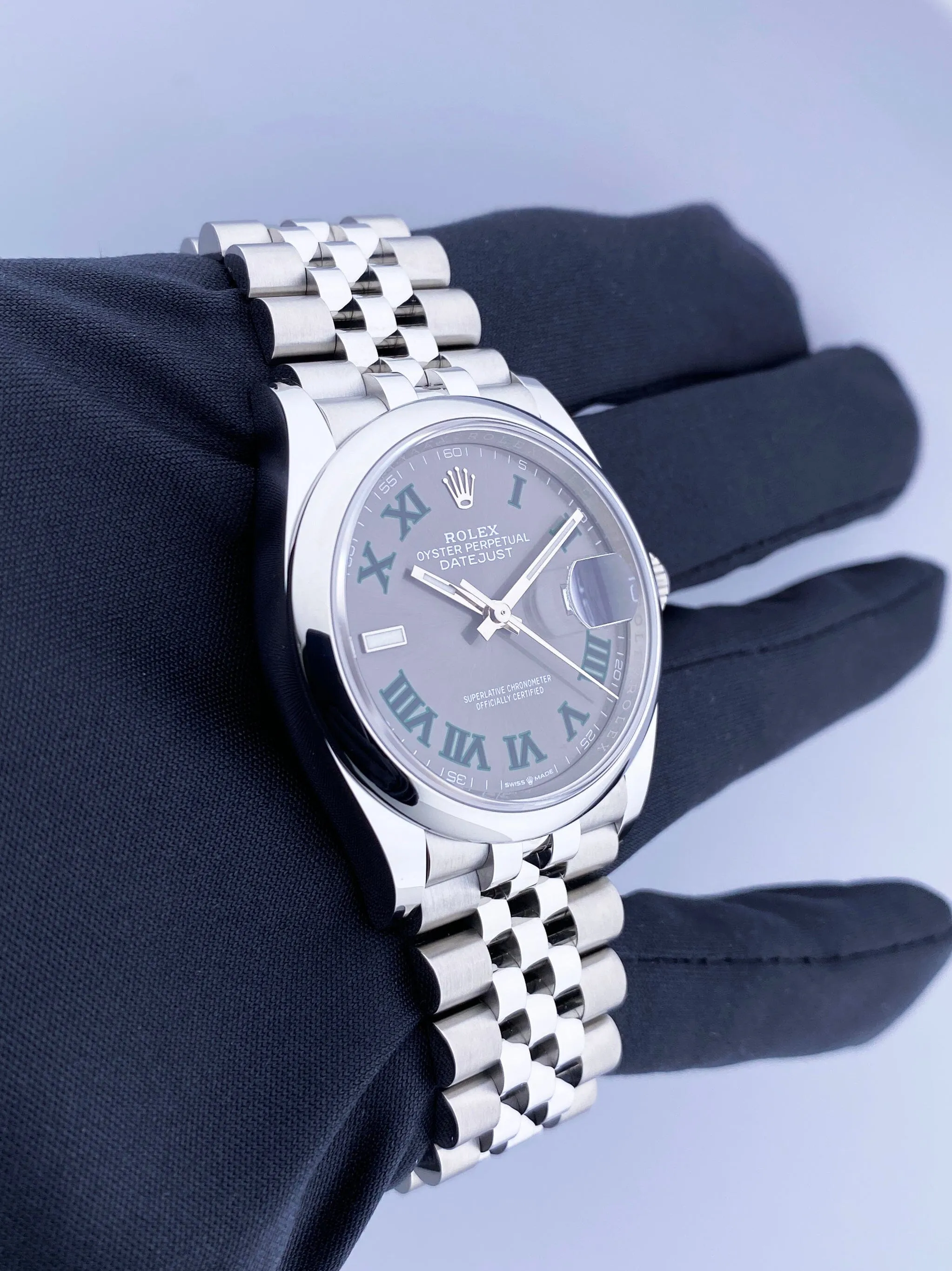 Rolex Datejust Wimbledon 126200 Mens Watch Box Papers