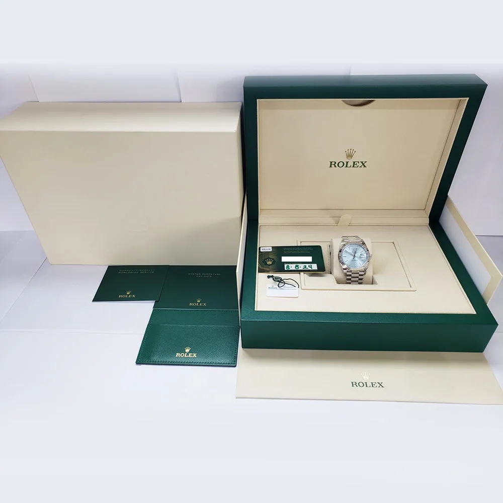 Rolex Day Date 228236 Ice Blue Dial Aug 2024