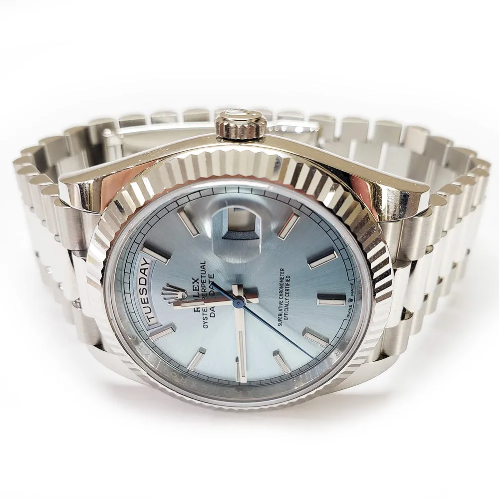 Rolex Day Date 228236 Ice Blue Dial Aug 2024