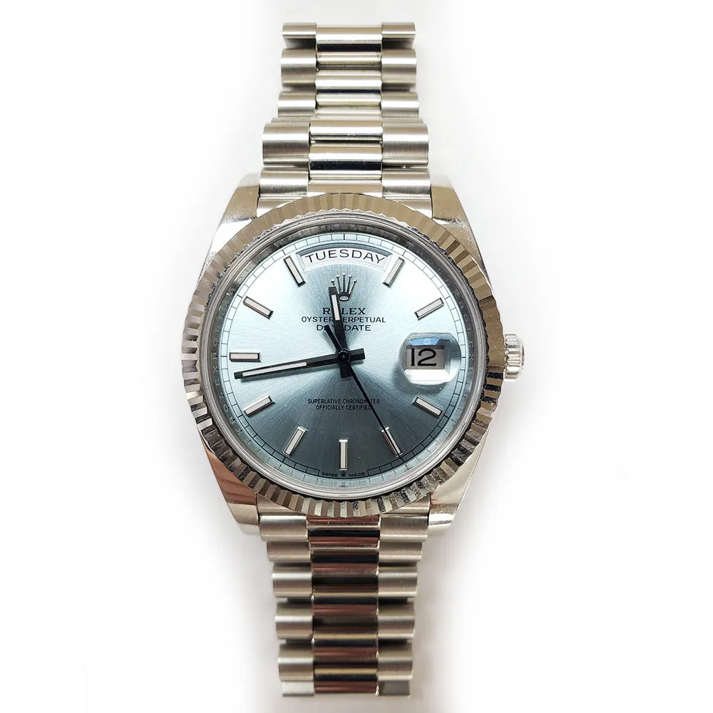 Rolex Day Date 228236 Ice Blue Dial Aug 2024