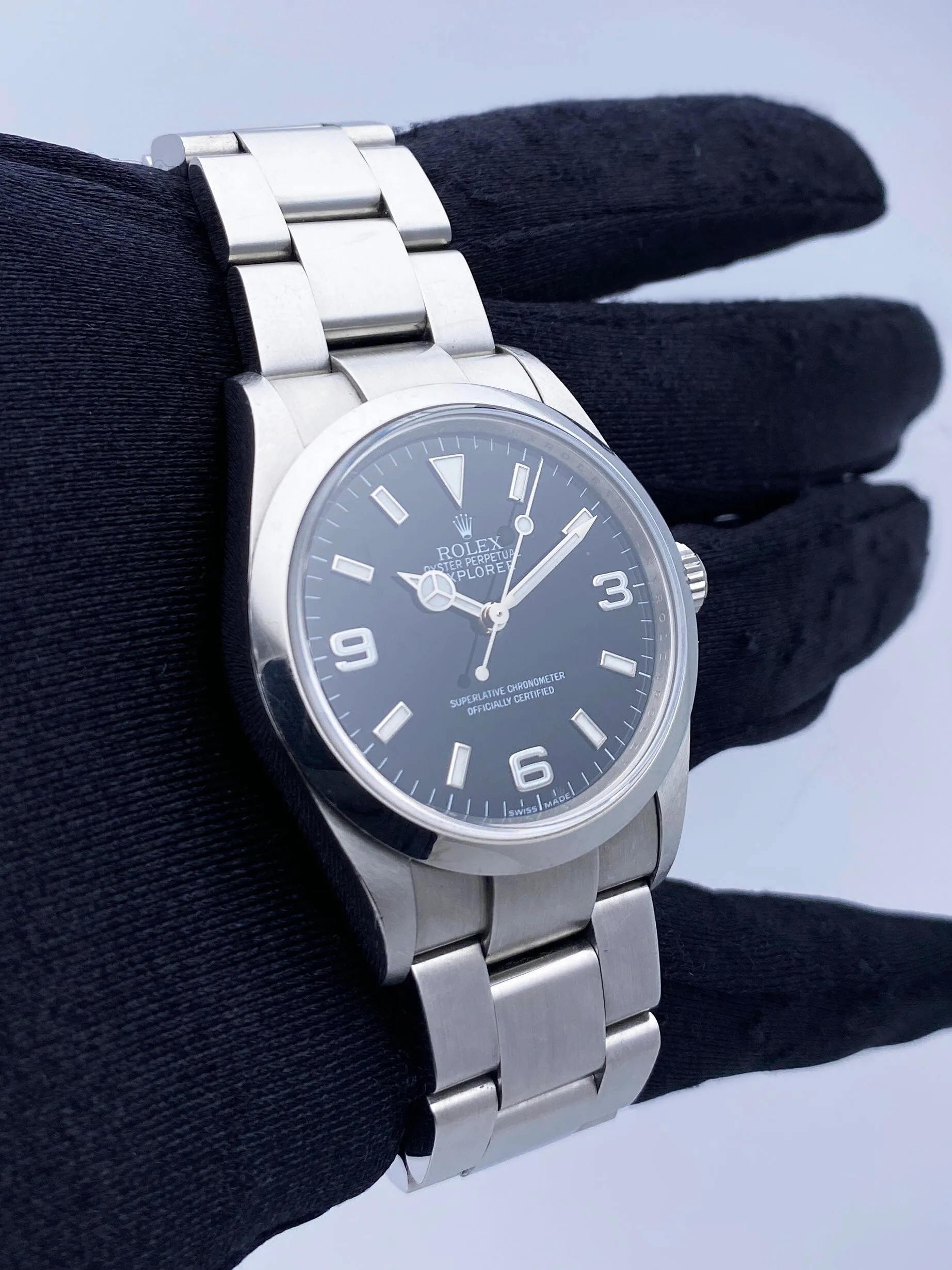 Rolex Explorer 114270 Engraved Men's Watch Box And Papers