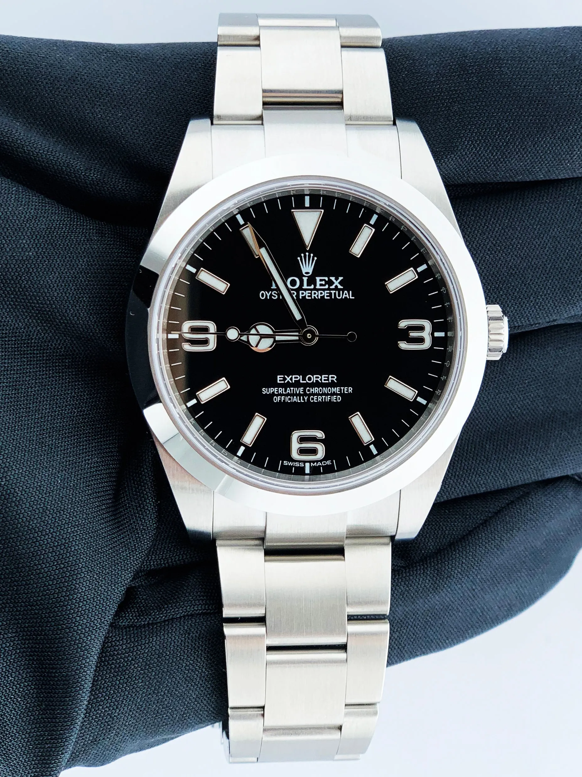 Rolex Explorer 214270 MKII Dial Mens Watch Box Papers