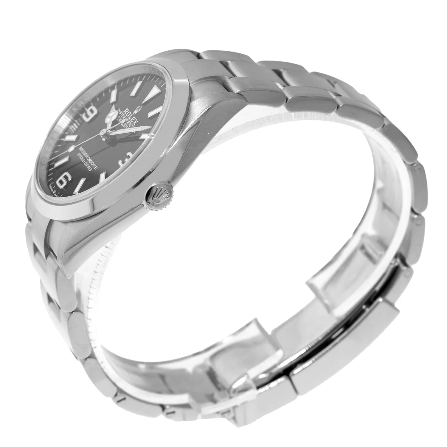 Rolex Explorer I 36mm Stainless Steel Black Dial & Smooth Bezel 124270