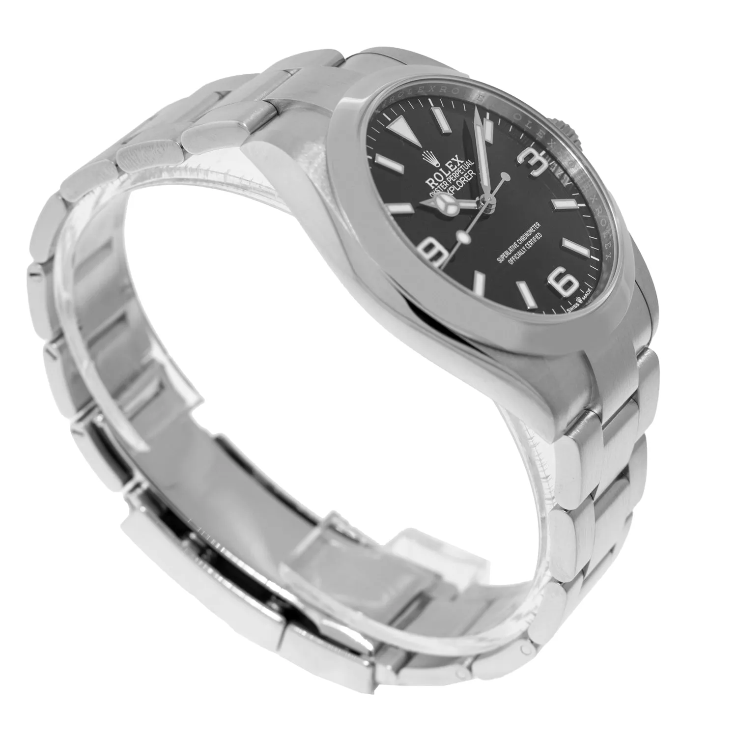 Rolex Explorer I 40mm Stainless Steel Black Dial & Smooth Bezel 224270