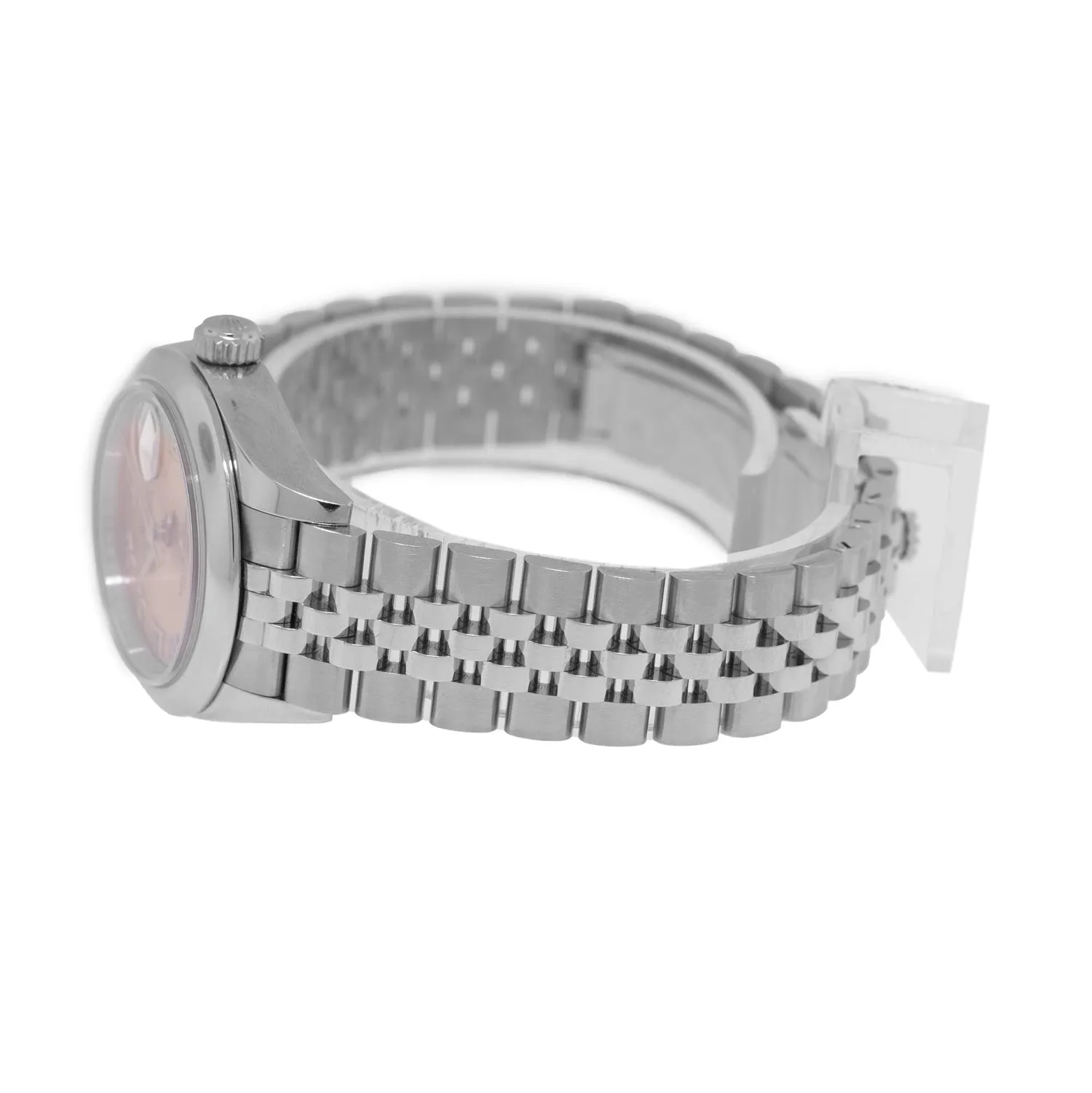 Rolex Lady-Datejust 28mm Stainless Steel Pink Roman Dial & Smooth Bezel 279160