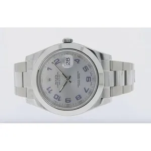 Rolex Men Watch Datejust Ii Silver Arabic Dial Date-Just 2 Ss