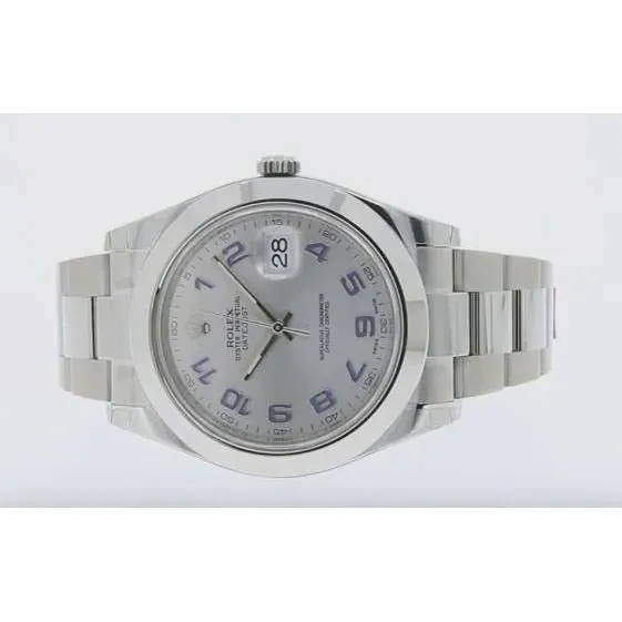 Rolex Men Watch Datejust Ii Silver Arabic Dial Date-Just 2 Ss